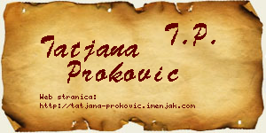 Tatjana Proković vizit kartica